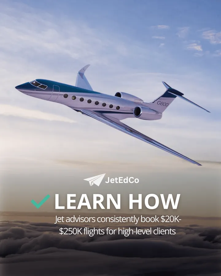 JetEdCo founder with luxury jet